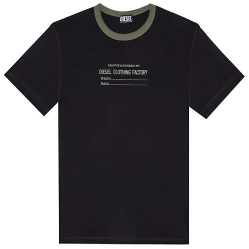 ディーゼル DIESEL Tシャツ T-DIEGOR-C3 メンズ 半袖 クルーネック ロゴ ブラン...