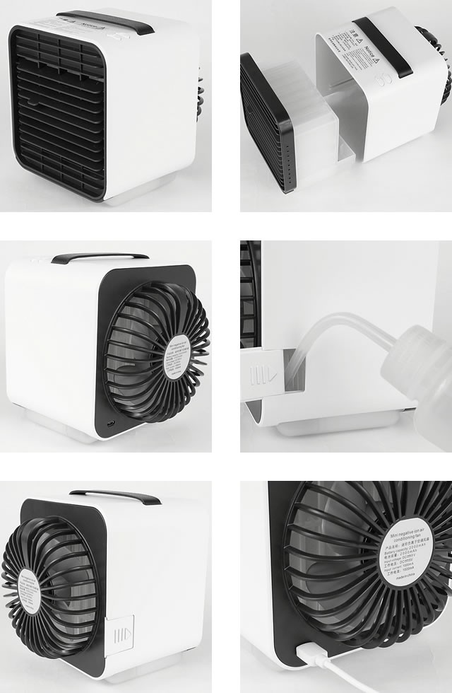冷風機 おすすめ 小型 卓上 USB 充電式 氷 卓上扇風機 冷風扇 卓上