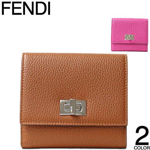 ◇フェンディ◇レザー/ピーカブー/セレリア/コンパクトウォレット/財布/ブランド FENDI フェンディ 財布 二つ折り財布 ピーカブー セレリア