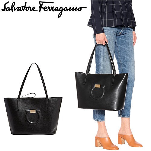 フェラガモ Salvatore Ferragamo バッグ トートバッグ シティ トート ミディアム レディース ガンチーニ ブランド 大きめ 革 黒  ブラック : 230-009 : MSS - 通販 - Yahoo!ショッピング