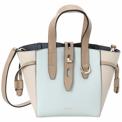 フルラ FURLA バッグ ハンドバッグ ショルダーバッグ ネット ミニ トート レディース 2way ミニバッグ バイカラー 本革 斜めがけ 小さめ  おしゃれ 黒 ブラック