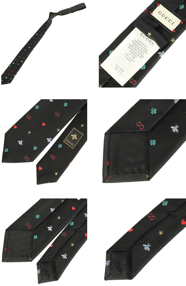GUCCI グッチ ネクタイ レギュラータイ GG柄 蜂柄 ブランド 高級