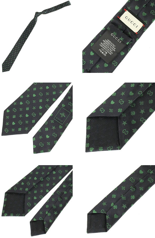GUCCI グッチ ネクタイ レギュラータイ GG柄 蜂柄 ブランド 高級
