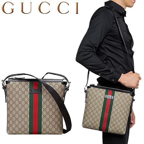 グッチ GUCCI バッグ ショルダーバッグ メッセンジャーバッグ メンズ GGスプリーム 斜めがけ 肩掛け a4 ブランド プレゼント ベージュ