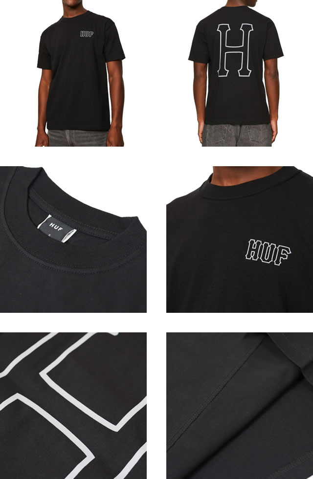 HUF 半袖　Tシャツ ポロシャツ　ブラック　黒　M 新品未使用 HUF tシャツ STICKER TEE / Tシャツ 半袖 メンズ レディース