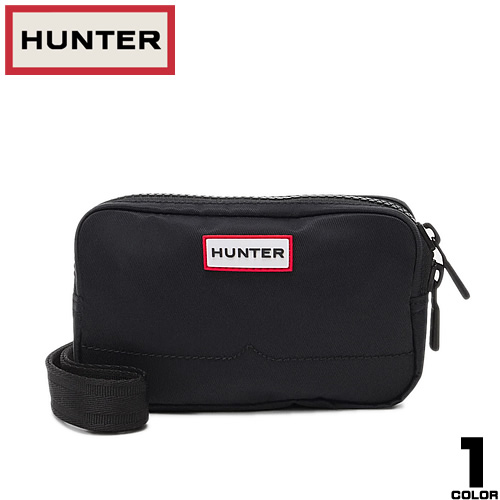 ショルダーバッグ・ポシェット HUNTER UNISEX Sherpa Phone Pouch Black UBX1501SHPBLK HUNTER☆Wanderer Sherpa Phone Pouch☆マグネットロック☆人気