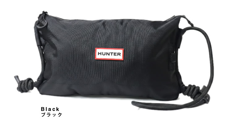 Hunter ハンター ショルダーバッグ ブラック 軽量 HUNTER（ハンター） バッグ ショルダーバッグ レディース メンズ