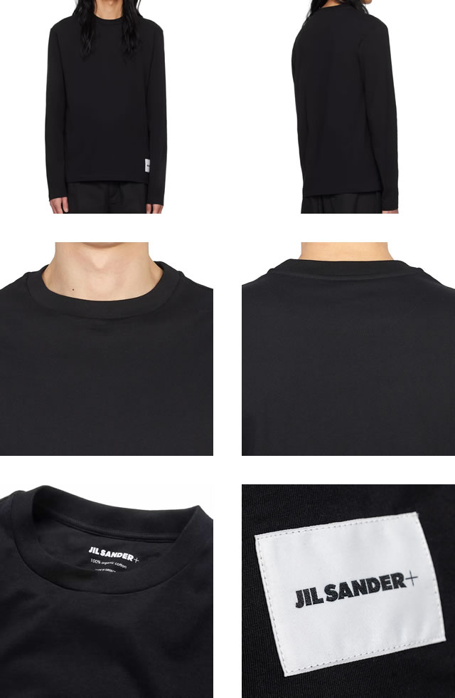 ジルサンダー JIL SANDER Tシャツ 長袖 メンズ クルーネック 丸首 ロゴ