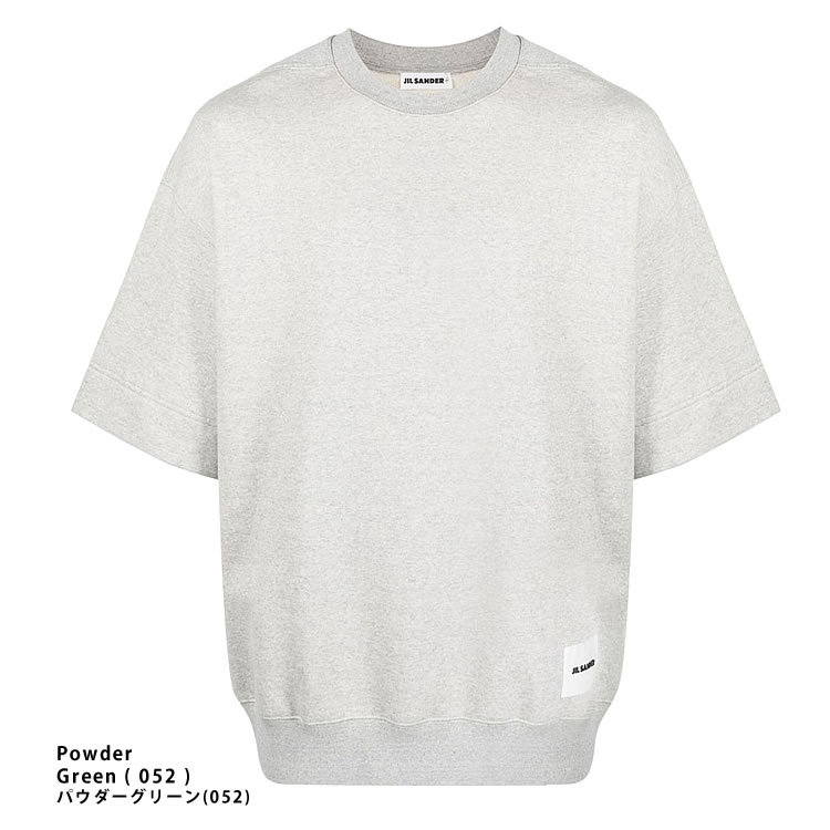 ジルサンダー JIL SANDER スウェット 半袖 クルーネック Tシャツ メンズ オーバーサイズ...