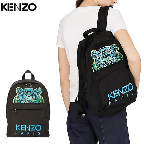 ケンゾー KENZO バッグ リュック リュックサック ラージ タイガー キャンバス バックパック メンズ レディース ブランド 黒 ブラック  F865SF305F20