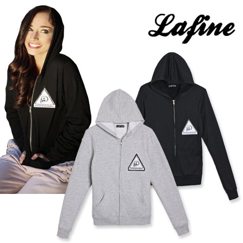 ラファイン パーカー ジップアップパーカー レディース 裏起毛 無地 ブランド 冬 おしゃれ 可愛い LaFine Tri-Patch lafine-nhd1187_01.jpg