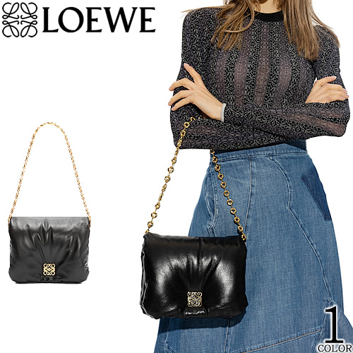 ロエベ LOEWE バッグ ショルダーバッグ パファー ゴヤバッグ レディース ロゴメタル チェーン 肩掛け 2way ブランド 大人 革 本革 黒  ブラック : 318-003 : MSS - 通販 - Yahoo!ショッピング