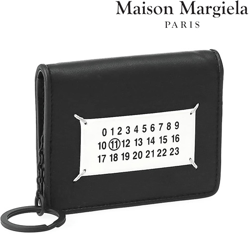 メゾンマルジェラ Maison Margiela カードケース キーリング付き メンズ レディース グラムスラム レザー 本革 ブランド プレゼント  黒 ブラック