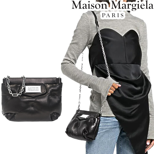 メゾンマルジェラ Maison Margiela 財布 三つ折り財布 ミニ財布 エンベロープ カーフ レザー ウォレット レディース メンズ  プレゼント ブランド 黒 ブラック