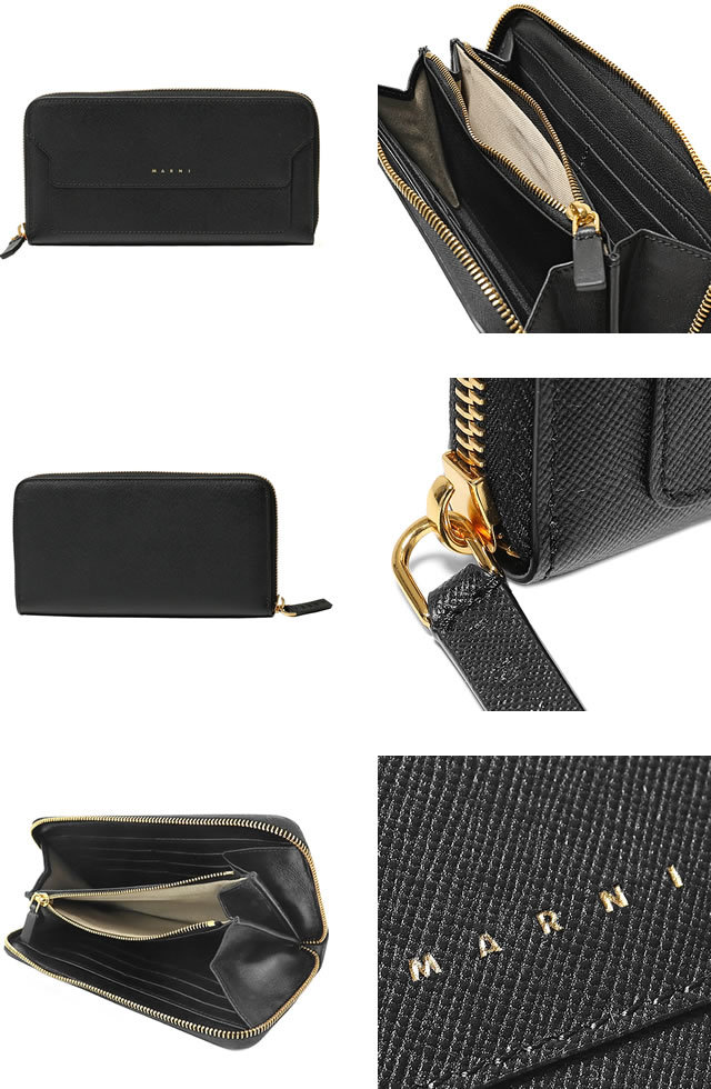 マルニ MARNI 財布 長財布 ラウンドファスナー 小銭入れあり ...