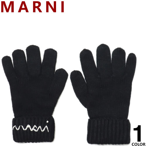 MARNI（マルニ） 手袋 キッズ レディース ウール ロゴ カジュアル 防寒