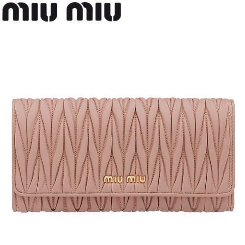 ミュウミュウ MIUMIU マテラッセ 財布 長財布 レディース レザー