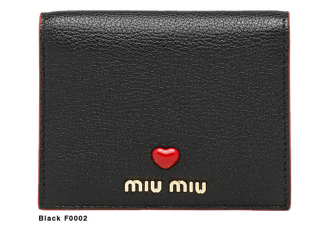 ミュウミュウ MIUMIU 財布 二つ折り財布 マドラスレザー 財布 