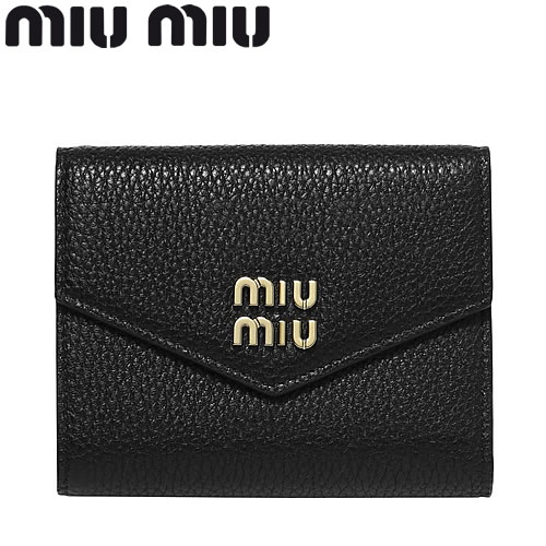 ミュウミュウ MIUMIU 財布 三つ折り財布 スモール レザー