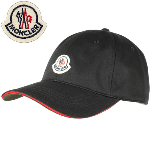 モンクレール MONCLER キャップ ベースボールキャップ 帽子 メンズ アイコンパッチ コットン 大きいサイズ 深め 夏 ブランド 黒 ブラック