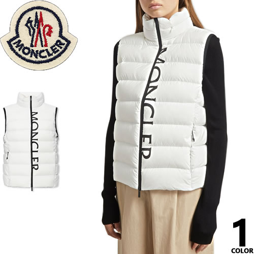 モンクレール MONCLER ダウン ダウンベスト チェニス レディース ロゴ マット ナイロン フード収納 ブランド おしゃれ 大きいサイズ 防寒  白 ホワイト