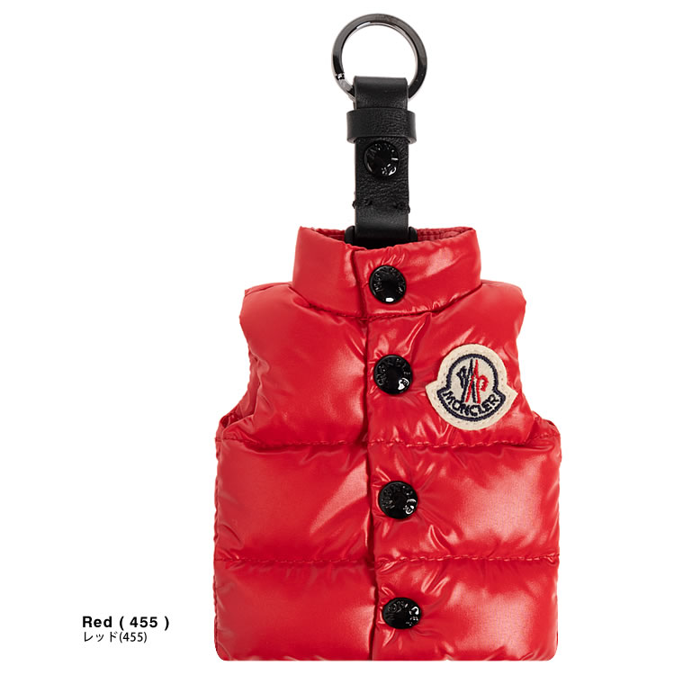 モンクレール MONCLER キーホルダー キーリング ジレ型キーリング バッグチャーム メンズ レディース ブランド おしゃれ ロゴ 黒 赤 ブラック レッド｜maido-selection｜02