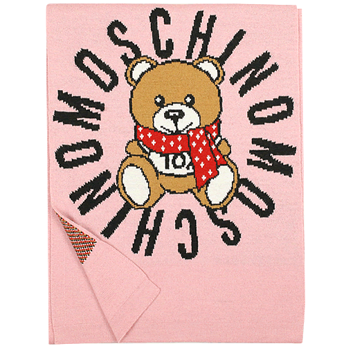 モスキーノ MOSCHINO マフラー ストール レディース メンズ ウール テティベア ロゴ 刺繍 通勤 通学 防寒 ブランド プレゼント 黒 ブラック ネイビー ピンク｜maido-selection｜02