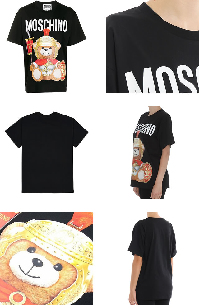 【超激得豊富な】モスキーノ　ベア刺繍カットソーTシャツ　ブラック　14 Tシャツ/カットソー(半袖/袖なし)