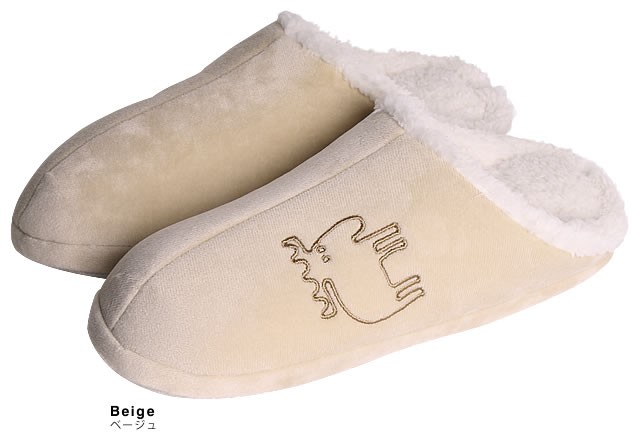 モズ moz スリッパ ルームシューズ ボア スウェーデン 洗える 室内履き