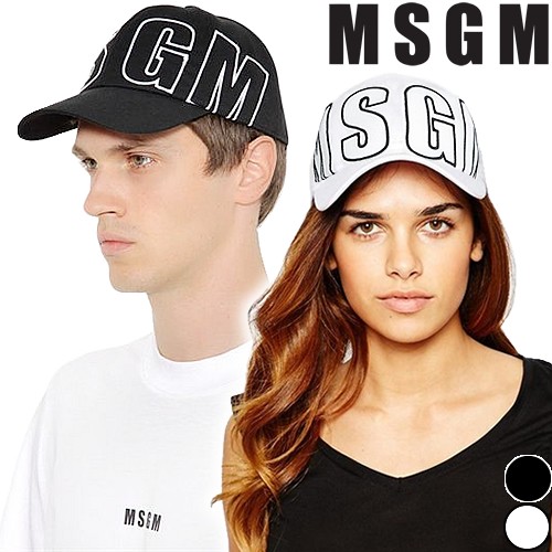 エムエスジーエム MSGM キャップ 帽子 ベースボールキャップ メンズ レディース インブロダイアリー プレゼント ブランド 黒 白 ブラック  ホワイト