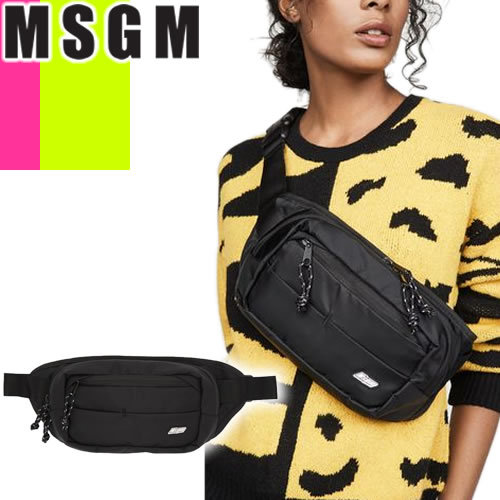 エムエスジーエム MSGM ボディバッグ ウエストポーチ ロゴ ウエストバッグ メンズ レディース ブランド 小さめ 黒 ブラック : 221-008  : MSS - 通販 - Yahoo!ショッピング