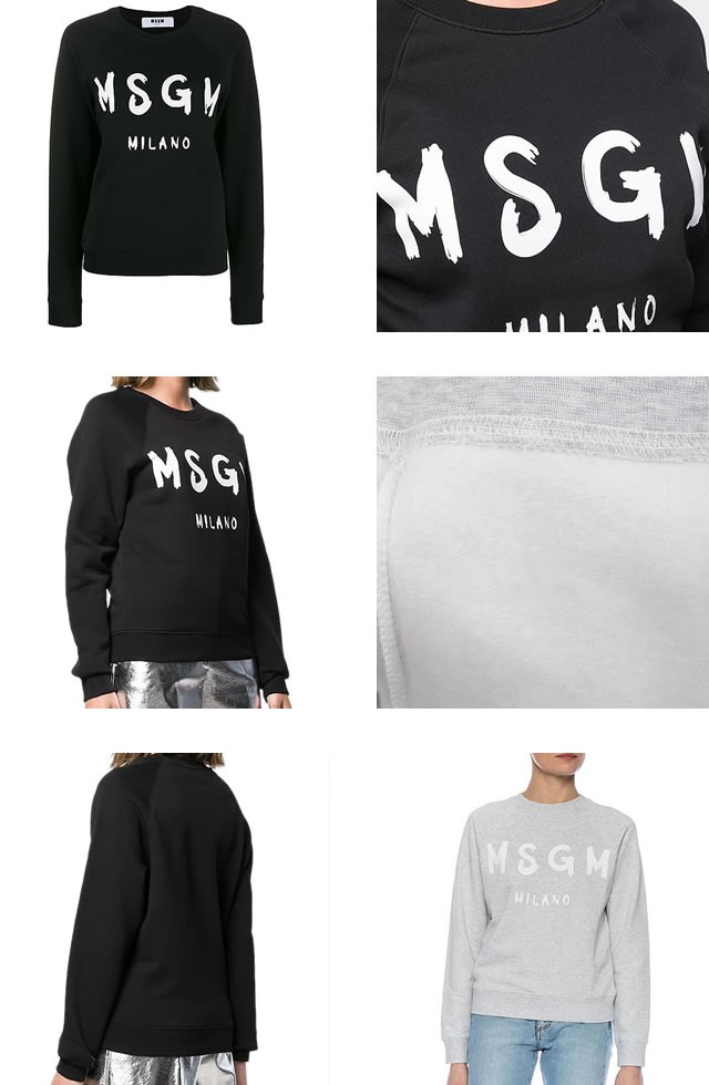 [新品] MSGM レディース ブラシストロークロゴ スウェット XS ブラック msgm-020_03.jpg