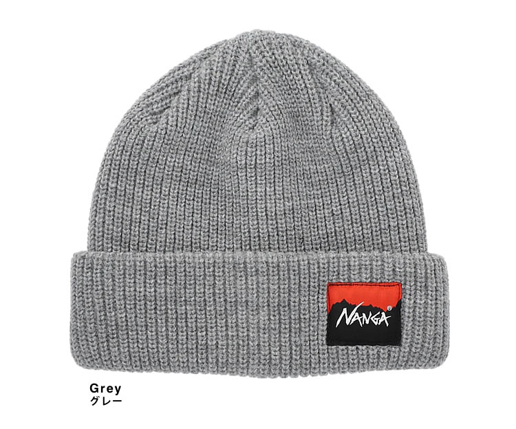 NANGA（ナンガ） 帽子 ニット帽 ボックスロゴ バルキー ビーニー