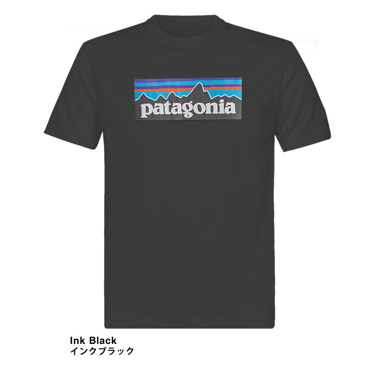 PG♡黒ロゴネックシャツ0 patagonia tシャツ Patagonia/Long Sleeve P-6 Logo