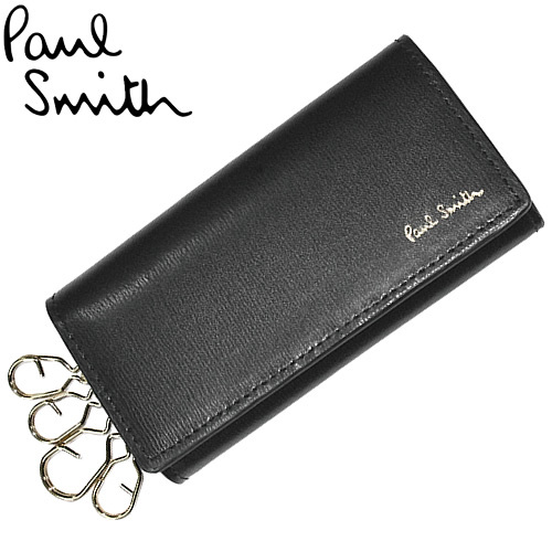 新品未使用 Paul Smith マルチストライプ キーケース 黒 ブラック-