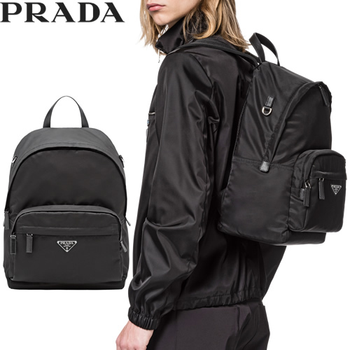 プラダ PRADA リュック リュックサック デイパック ナイロン バックパック メンズ レディース ブランド おしゃれ 軽い 通勤 黒 ブラック