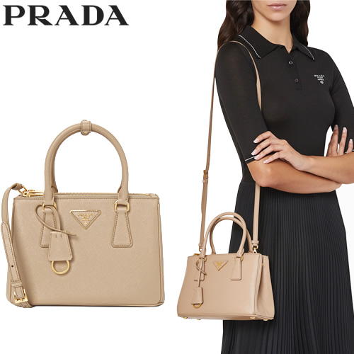 プラダ PRADA バッグ ハンドバッグ トートバッグ ショルダーバッグ ガレリア レディース レザー 本革 斜めがけ 2WAY ブランド プレゼント  ベージュ : 224-034 : MSS - 通販 - Yahoo!ショッピング