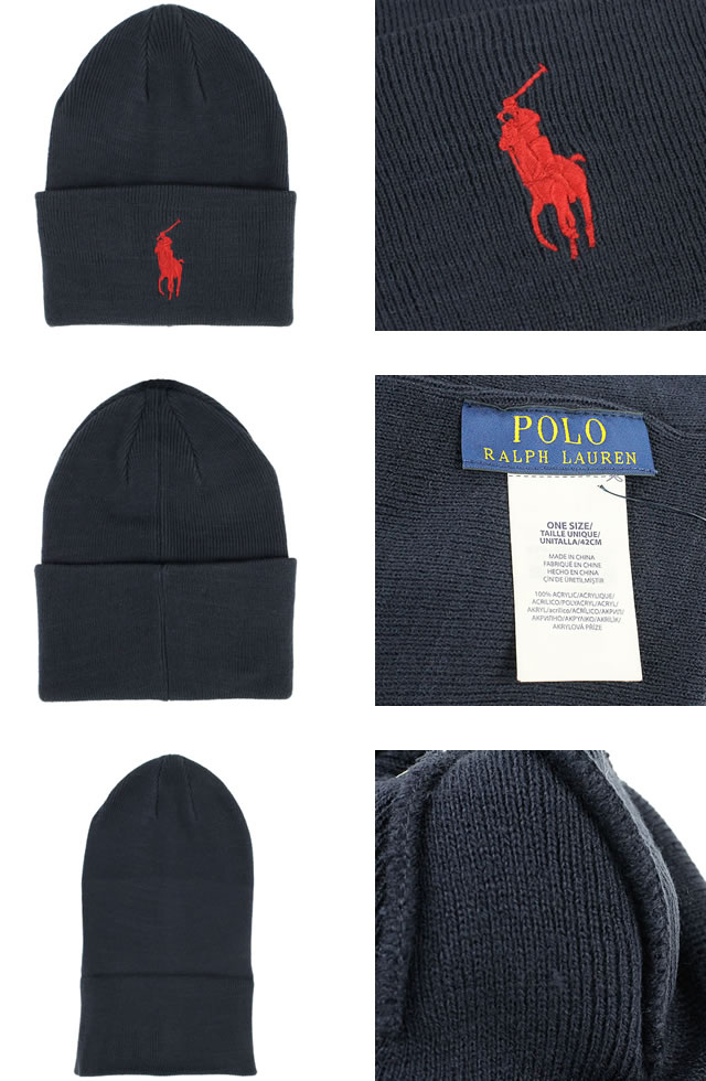 新品 正規 ポロ ラルフローレン ビッグポニー ビーニー ニットキャップ  黒 POLO RALPH LAUREN ポロ ラルフローレン ニットキャップ ニット