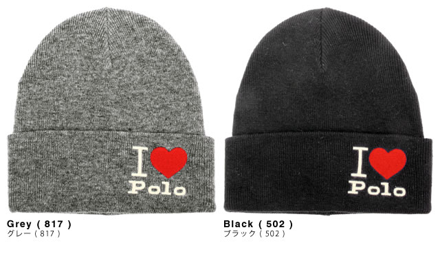 Polo Ralph Lauren ハート刺繍アイボリー ニット POLO RALPH LAUREN ポロ ラルフローレン ニット帽 アイ ハート