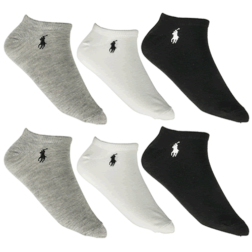 ラルフローレン レディース 靴下 アンダーウェア ULTRALOW SOCK 3-PACK - Trainer socks - white/black  white/black/white