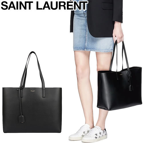 サンローラン パリ SAINT LAURENT PARIS トートバッグ ショッピング バッグ レディース メンズ 大きめ 通勤 軽い 本革 ブランド  プレゼント 黒 ブラック