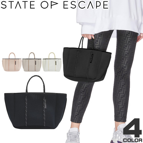 【極美品】ステートオブエスケープ　大容量　バッグ　ブラック　ポーチ付き STATE OF ESCAPE ステートオブエスケープ トートバッグ