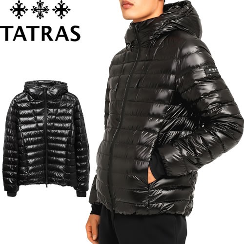 タトラス TATRAS ダウン ダウンジャケット アリセオ メンズ フード付き パッカブル ナイロン ブランド 軽量 光沢 大きいサイズ 黒 ブラック