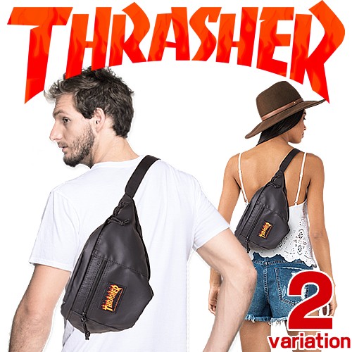 THRASHER ワンショルダーバッグ　y2k 90年代 THRASHER（スラッシャー） ウエストポーチ ウエストバッグ ワン
