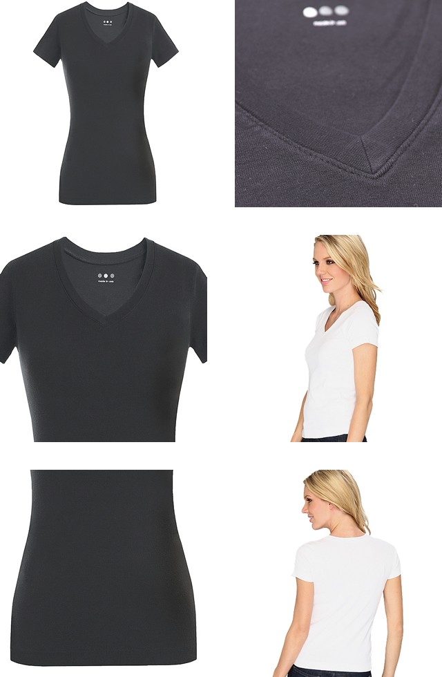 スリードッツ カットソー tシャツ vネック 半袖 アーミー three dots Amy セール】amy アミー / VネックT（Tシャツ/カットソー）｜three