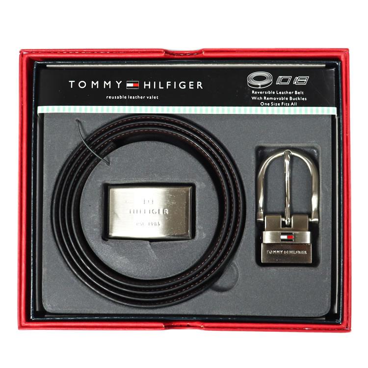 プレゼント用 ラッピング済み トミーヒルフィガー ベルト メンズ