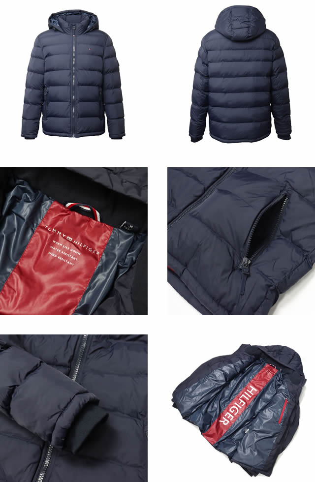 【2/19迄最終お値下げ】トミーヒルフィガー フード付きダウン ネイビー TOMMY HILFIGER（トミー・ヒルフィガー） ダウンジャケット ダウン