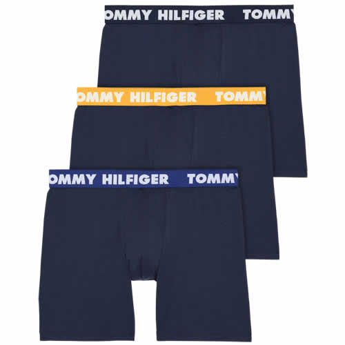 トミーヒルフィガー TOMMY HILFIGER ボクサーパンツ ボクサーブリーフ 3枚セット メンズ ロゴ ロング ローライズ ブランド  アンダーウェア 下着 大きいサイズ