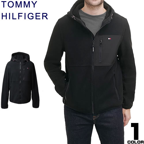 トミーヒルフィガー ブルゾン フーディ ジャケット メンズ ブラック M TOMMY HILFIGER トミーヒルフィガー パーカー ジャケット