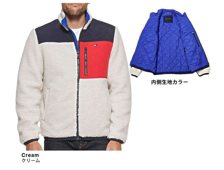 トミーヒルフィガー TOMMY HILFIGER ボア ジャケット フリース ブルゾン メンズ アウトドア ゴルフ 軽量 防寒 通勤 通学  大きいサイズ ブランド 白 ホワイト